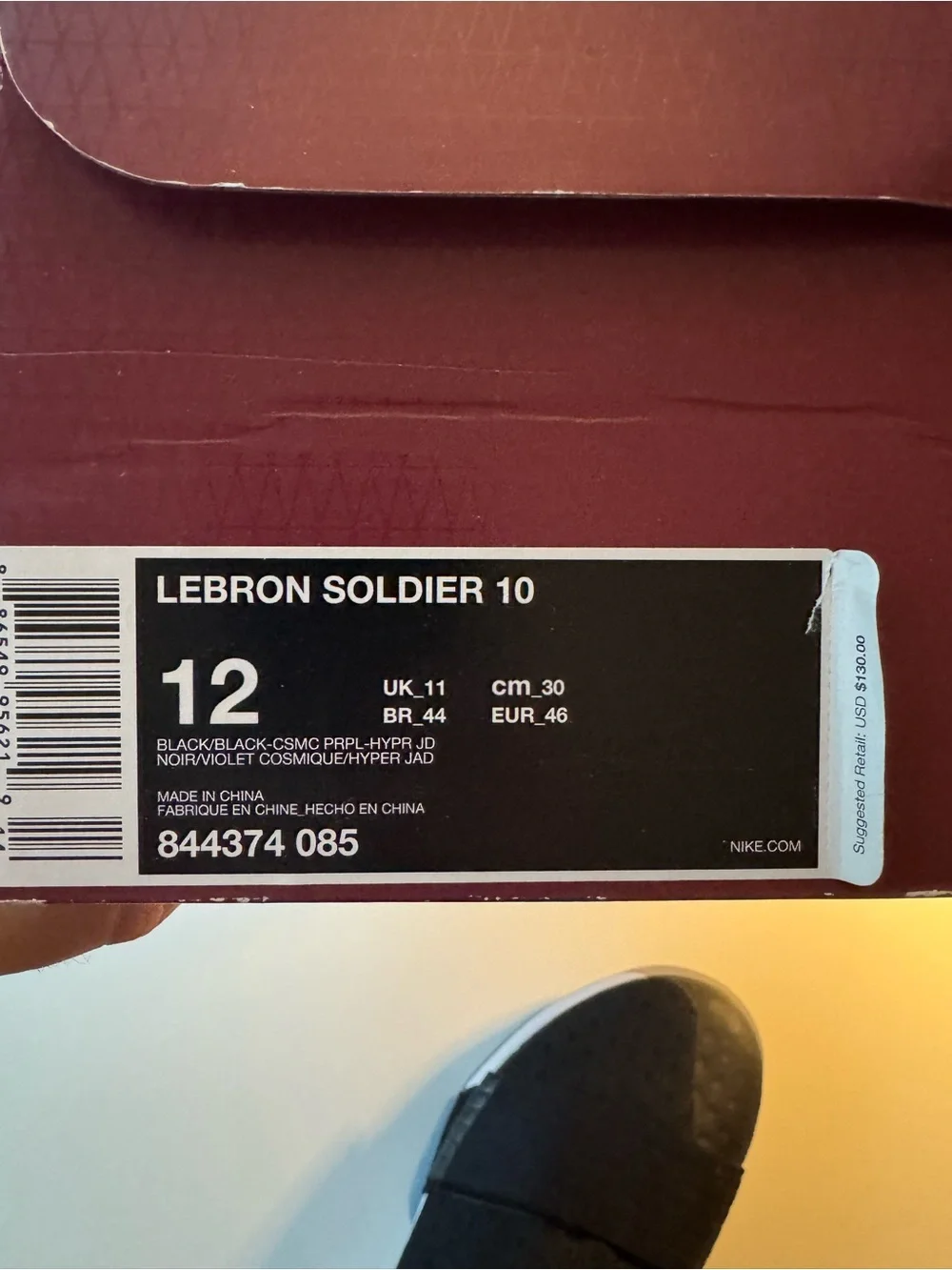 Nike LeBron James Soldier 10 - Black High-Top Sneakers with Multicolor Knit Coll